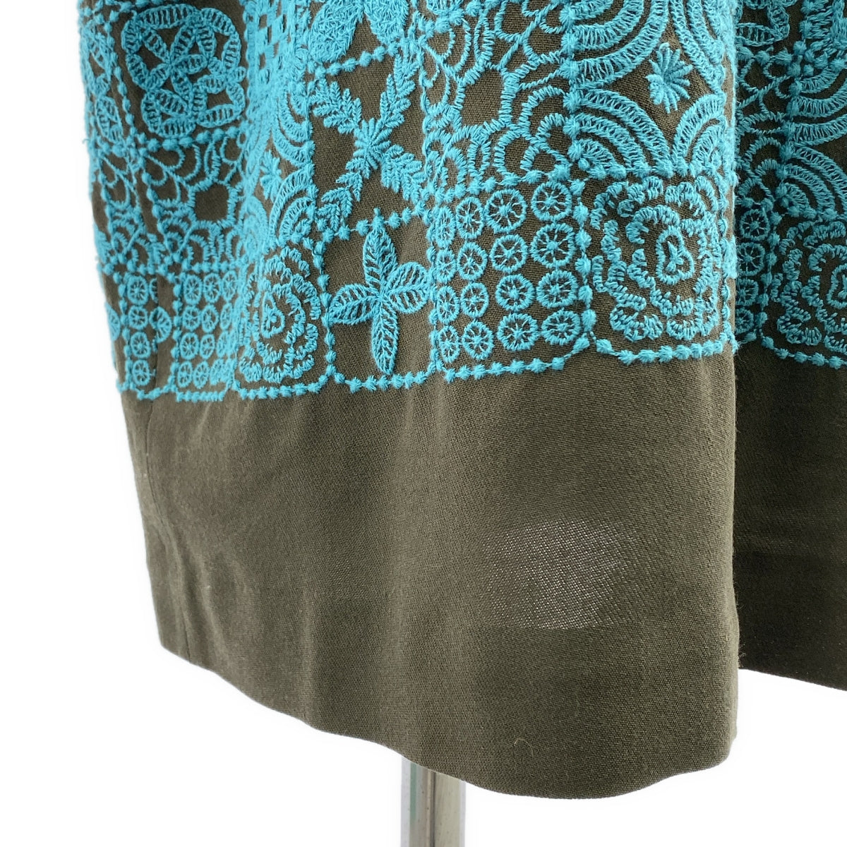 mina perhonen / ミナペルホネン | 2022AW | forest tile / フォレストタイル エンブロイダリー ポケット付き オーバー ドレス ワンピース / 総裏地 | 36 | レディース