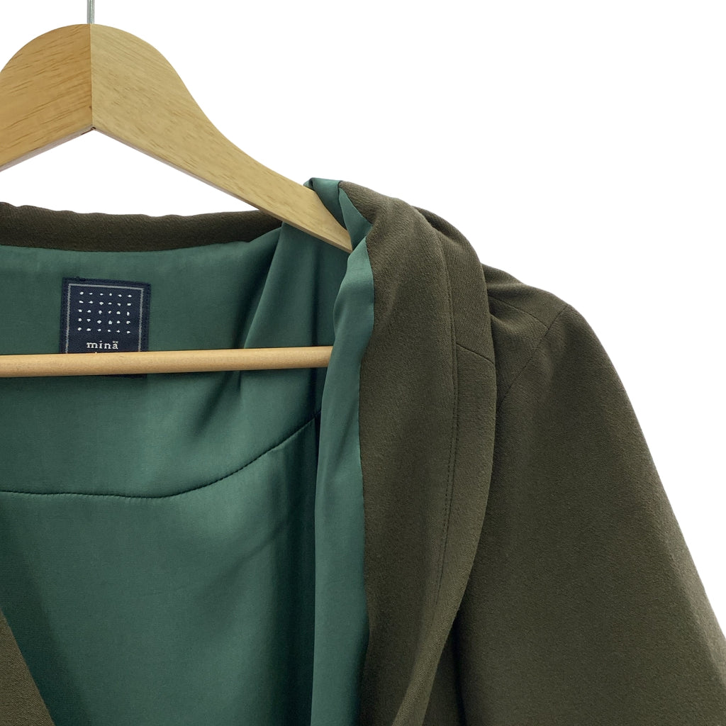 mina perhonen / ミナペルホネン | 2022AW | forest tile / フォレストタイル エンブロイダリー ポケット付き オーバー ドレス ワンピース / 総裏地 | 36 | レディース