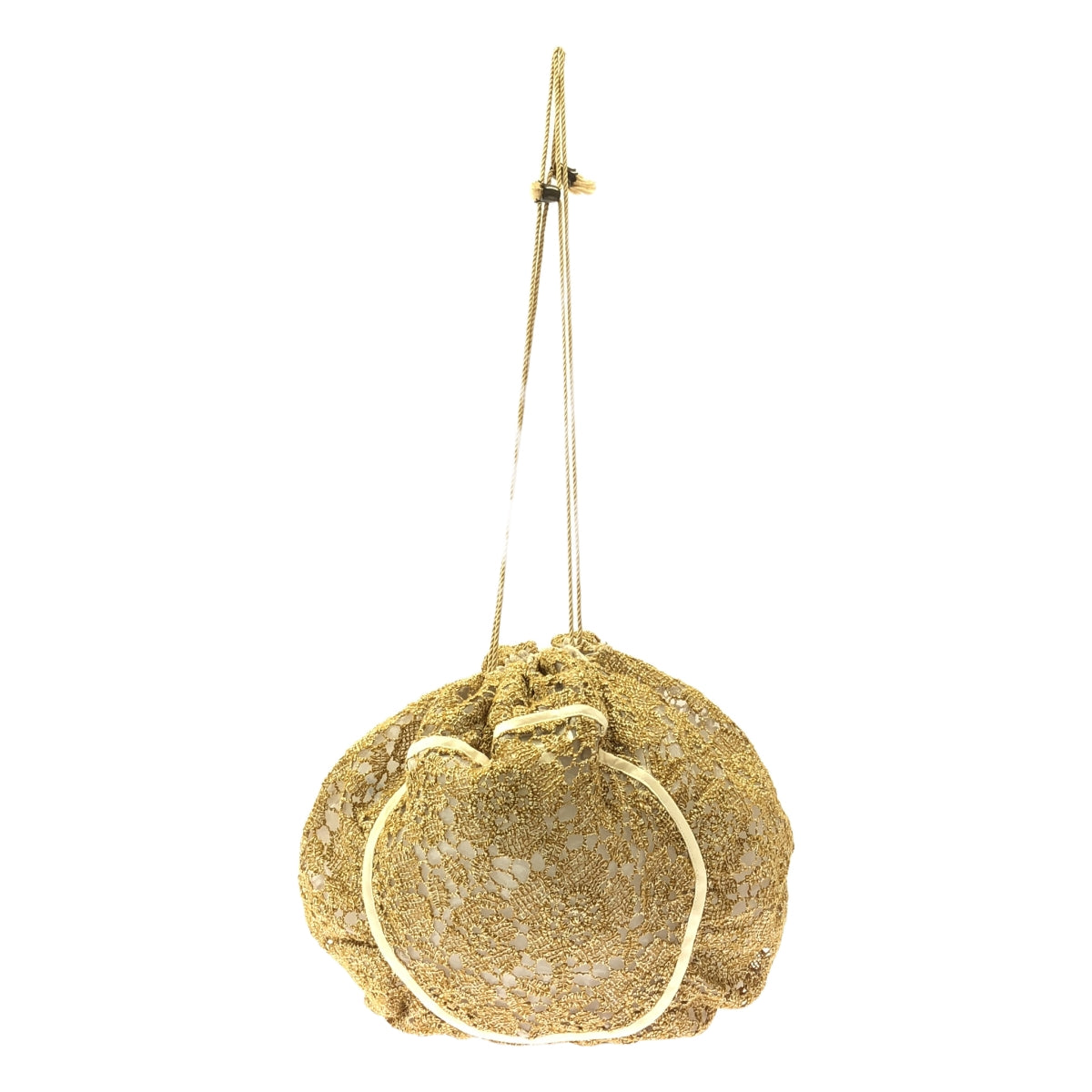 HOUGA / 草編包 / 抽繩透明手提包 | 米色 | 女款