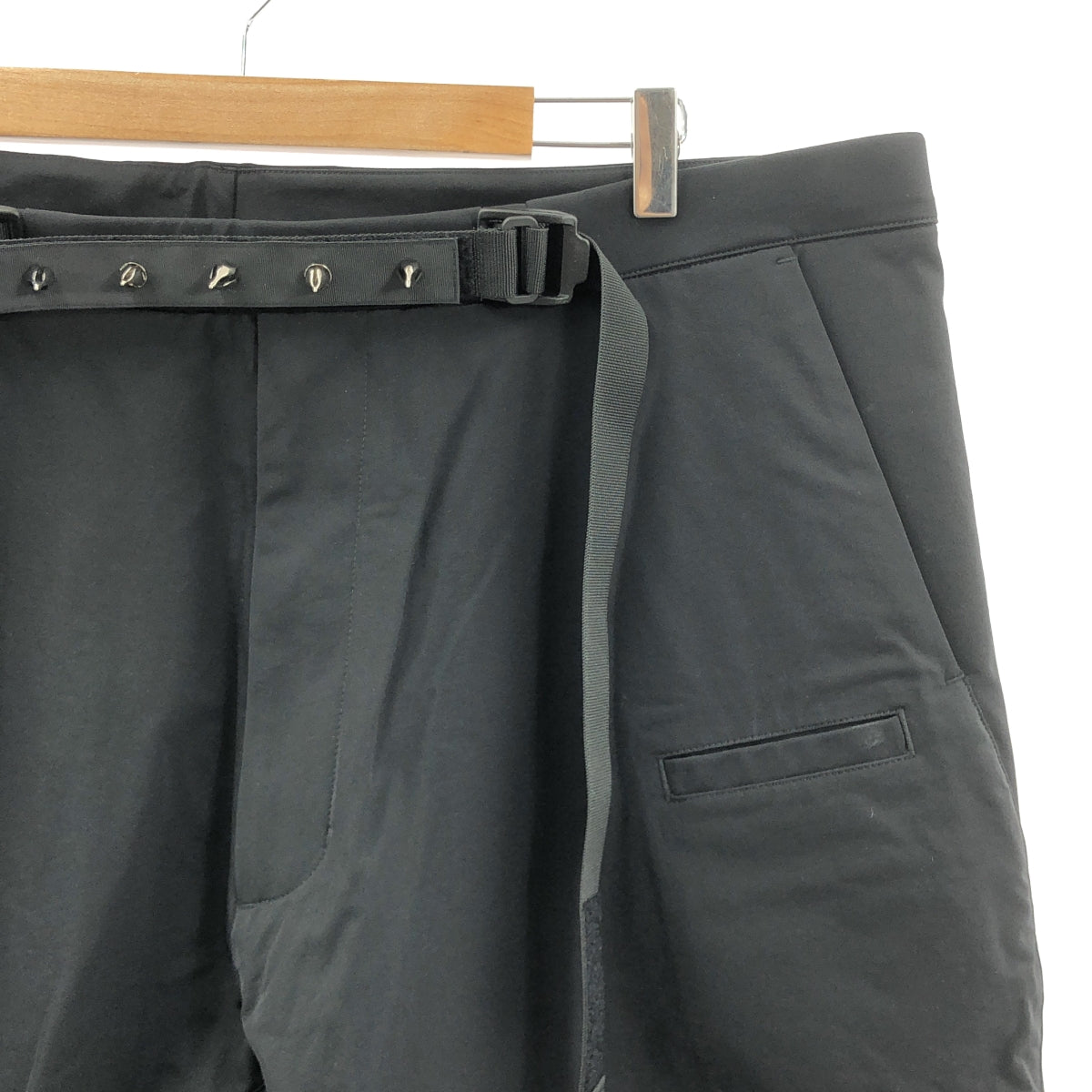 【新品】  ACRONYM / アクロニウム | 2024SS | P17-DS SCHOELLER DRYSKIN WEB BELT TROUSER WIDE FIT ワイドフィット ドライスキン ウェブベルト トラウザーパンツ | L | ブラック | メンズ
