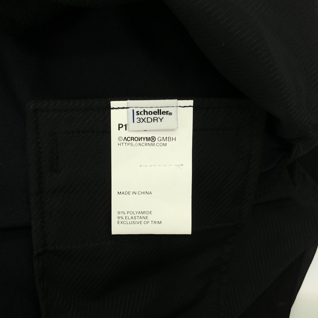 【新品】  ACRONYM / アクロニウム | 2024SS | P17-DS SCHOELLER DRYSKIN WEB BELT TROUSER WIDE FIT ワイドフィット ドライスキン ウェブベルト トラウザーパンツ | L | ブラック | メンズ