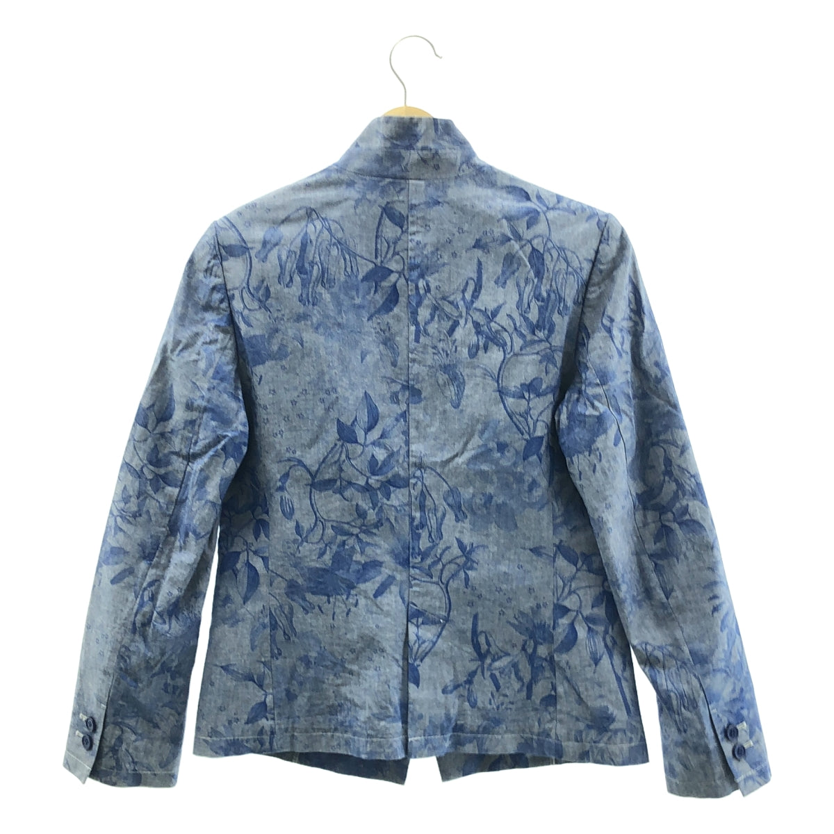 【美品】  Paul Smith / ポールスミス | フラワープリント 1B ジャケット | 38 | ブルー | レディース