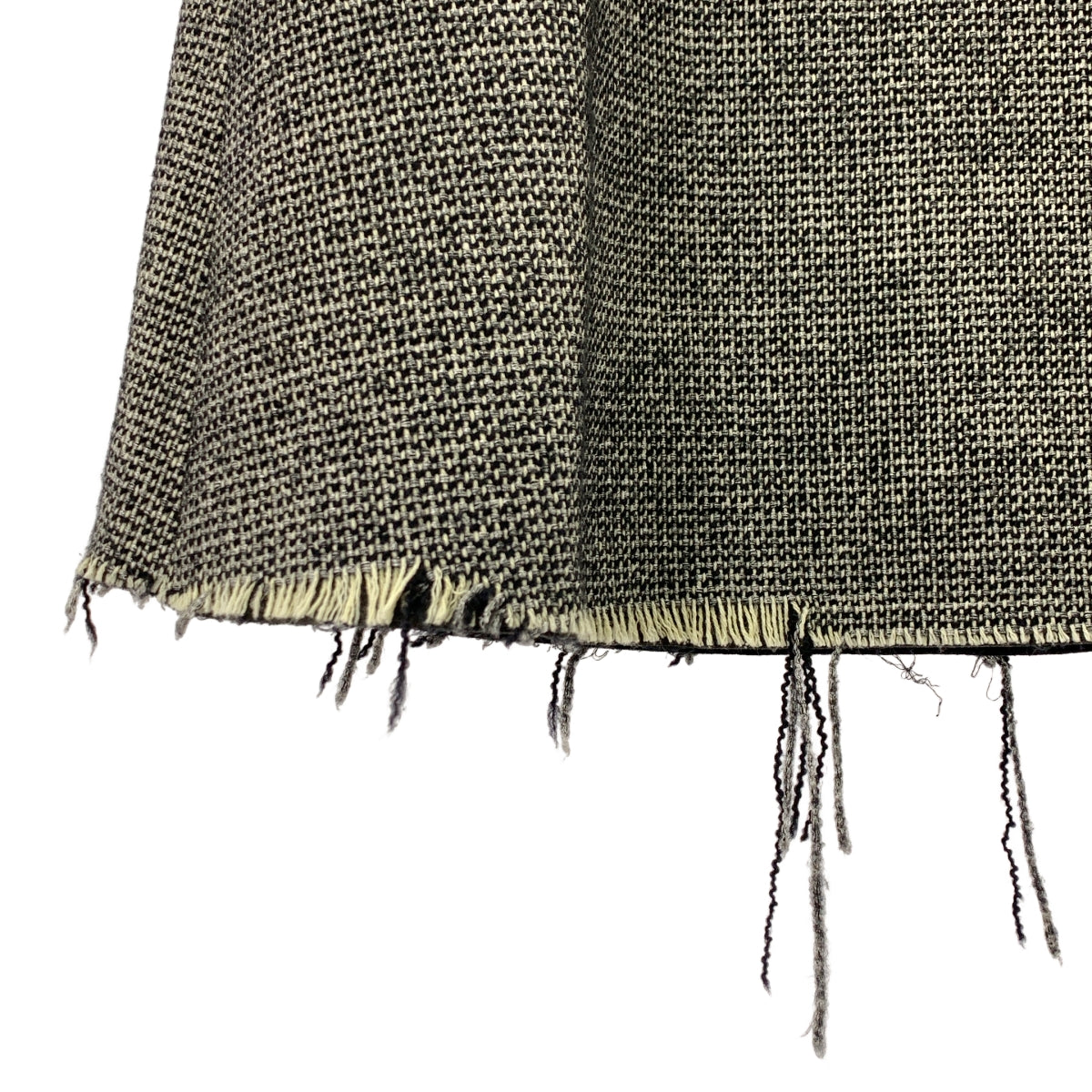 Maison Margiela / メゾンマルジェラ | 2016AW | ウール ツイード カットオフ サイドジップ スカート / 裏地付き | 38 | レディース