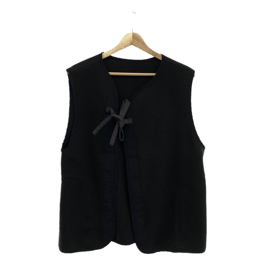 sirone / sirone | Piping Tape Ribbon Vest | Black/Navy | Women's