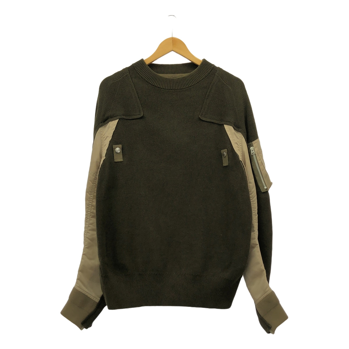 sacai / サカイ | 2022SS | MA-1 ドッキング コットンニット セーター | 3 | メンズ