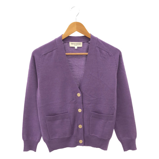 [Good Condition] DEMY BY DEMYLEE | Wool high gauge V-neck knit cardigan | XS | Purple | Women's