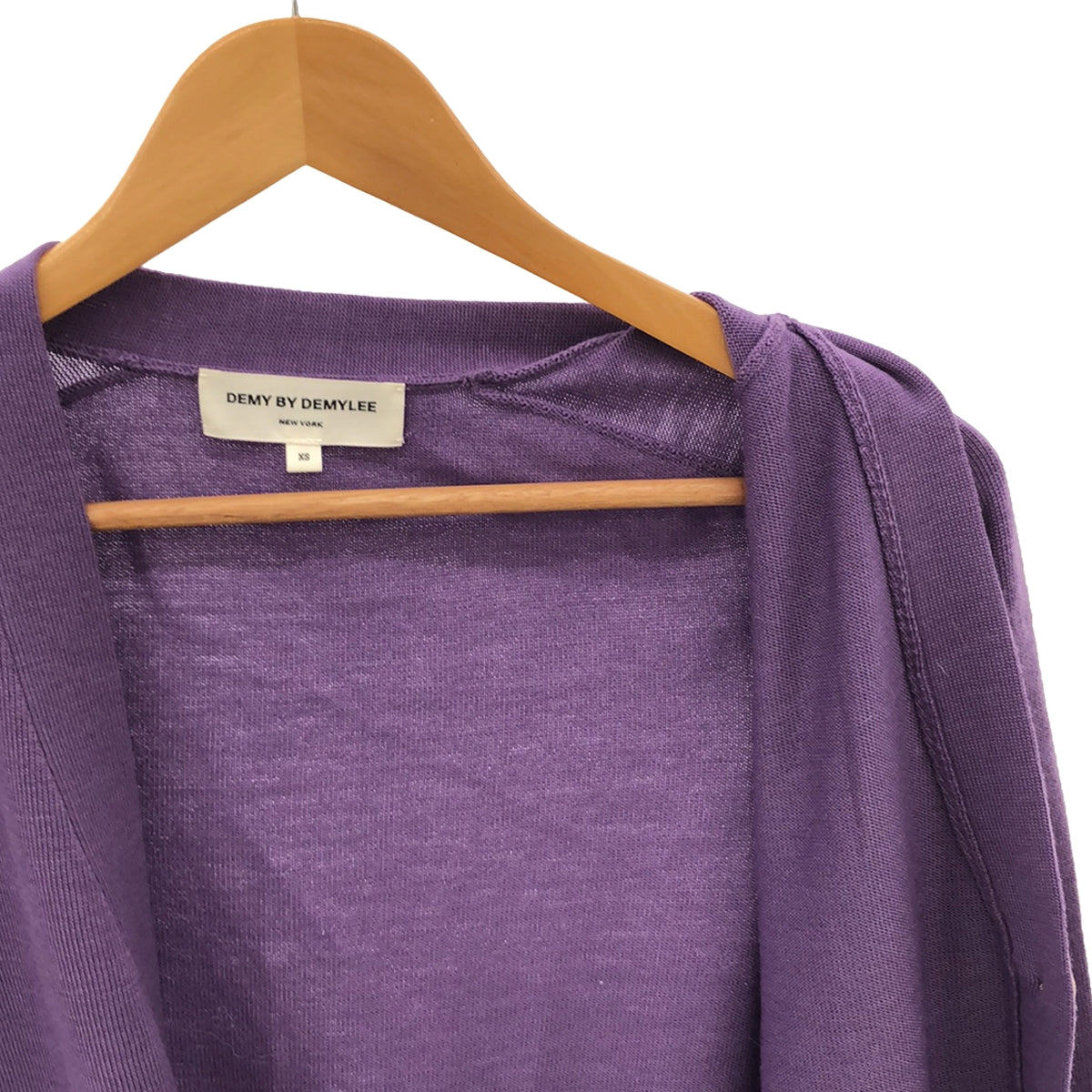 [Good Condition] DEMY BY DEMYLEE | Wool high gauge V-neck knit cardigan | XS | Purple | Women's