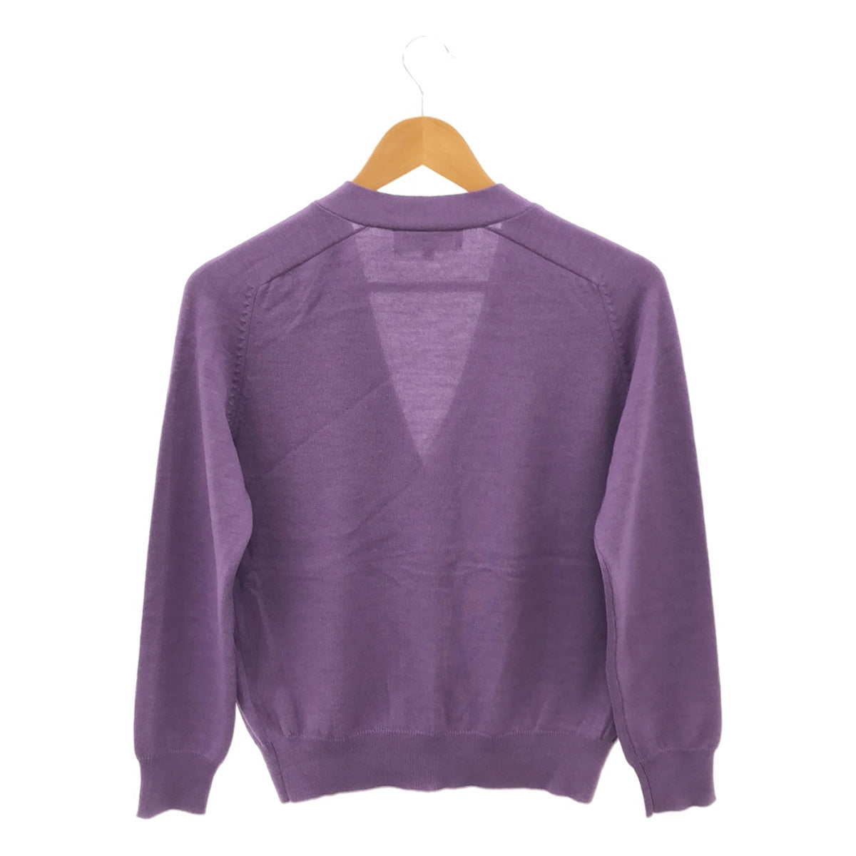 [Good Condition] DEMY BY DEMYLEE | Wool high gauge V-neck knit cardigan | XS | Purple | Women's