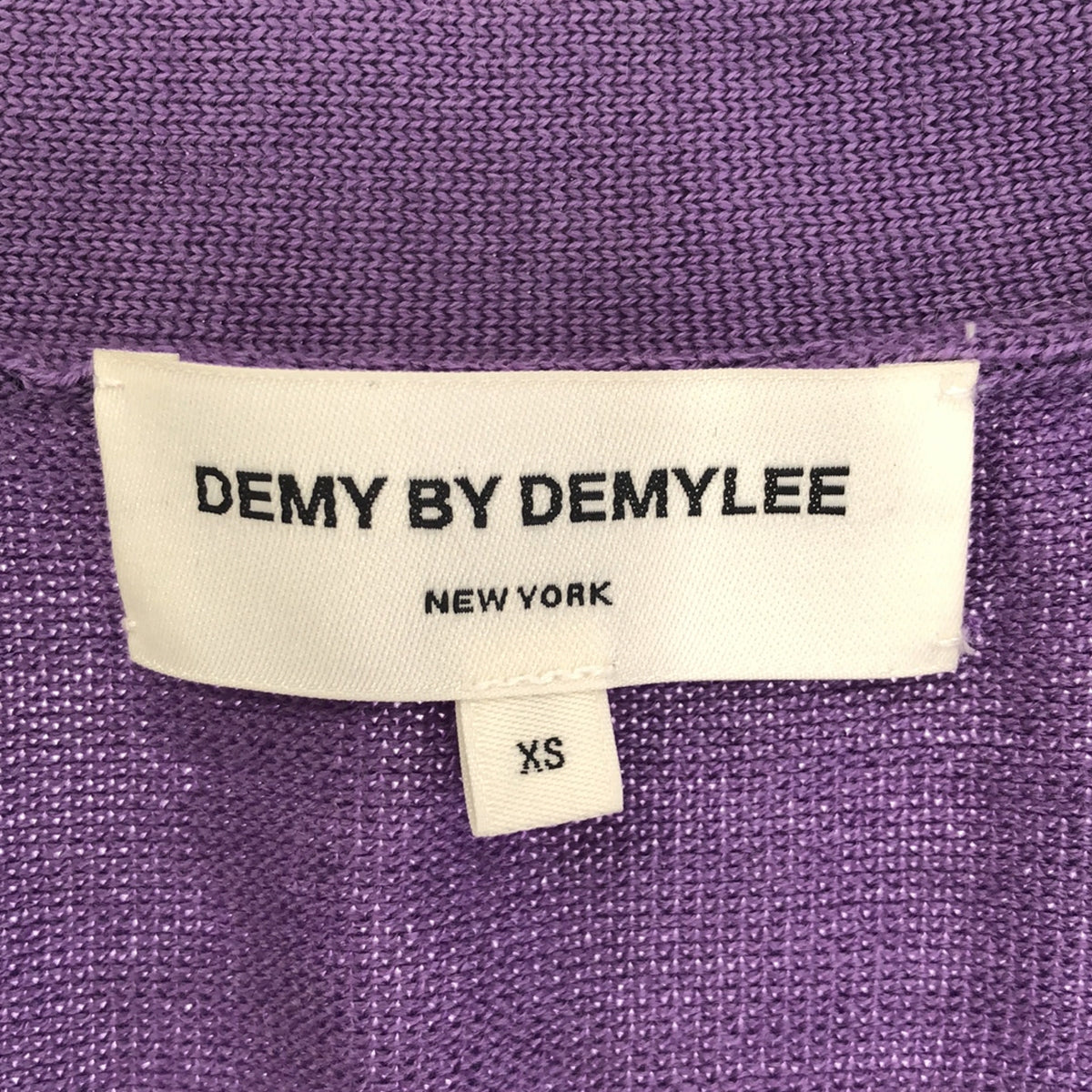 [狀況良好] DEMY BY DEMYLEE |羊毛高針V領針織開襟衫 | XS |紫色 |女性的