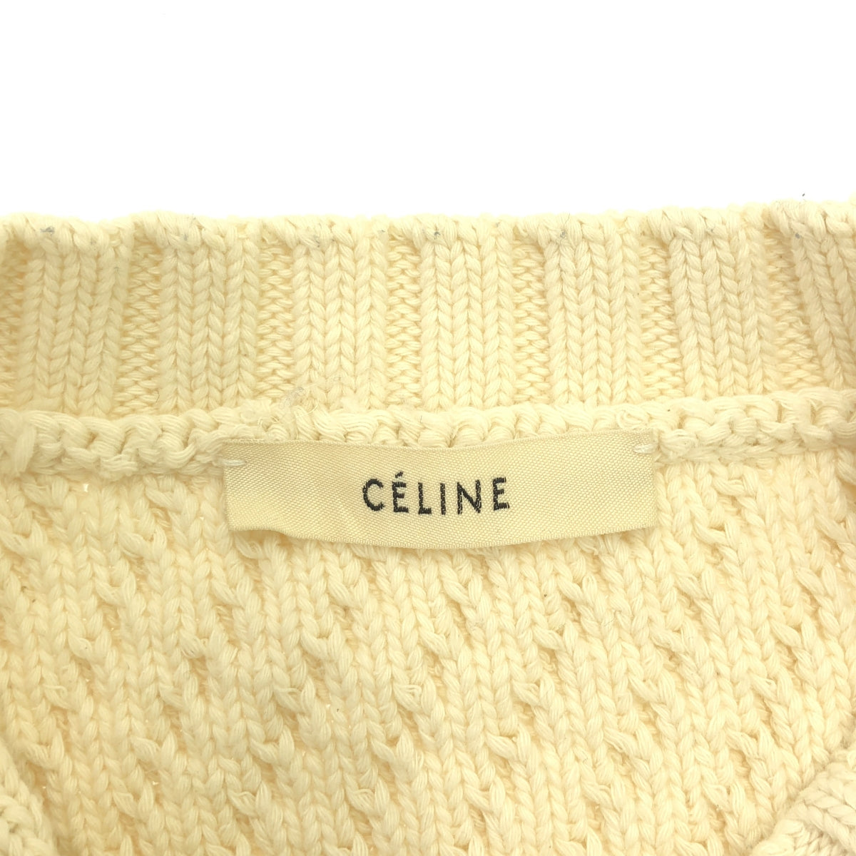 お礼や感謝伝えるプチギフト | セリーヌ / CELINE フィービー期 クルーネックニット コットン ニット+セーター