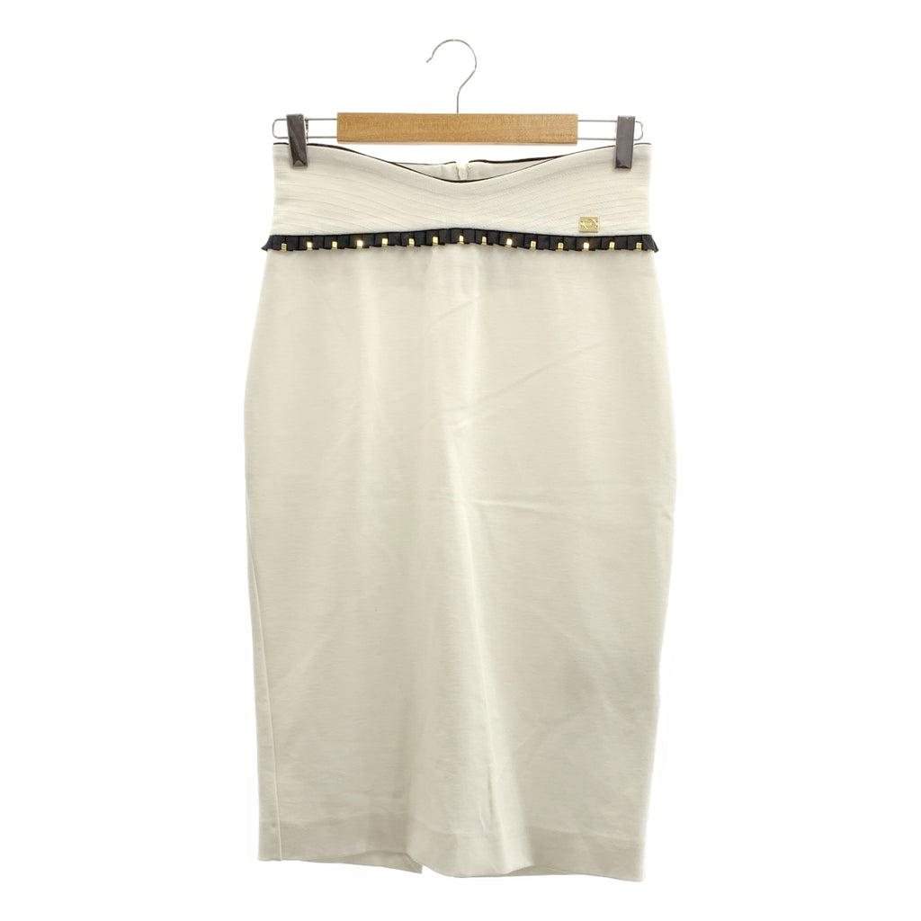 Roberto Cavalli | 荷葉邊標誌牌後拉鍊半身裙 | 尺寸 42 |