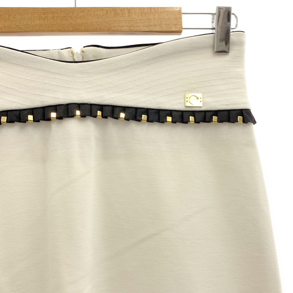 Roberto Cavalli | 荷葉邊標誌牌後拉鍊半身裙 | 尺寸 42 |