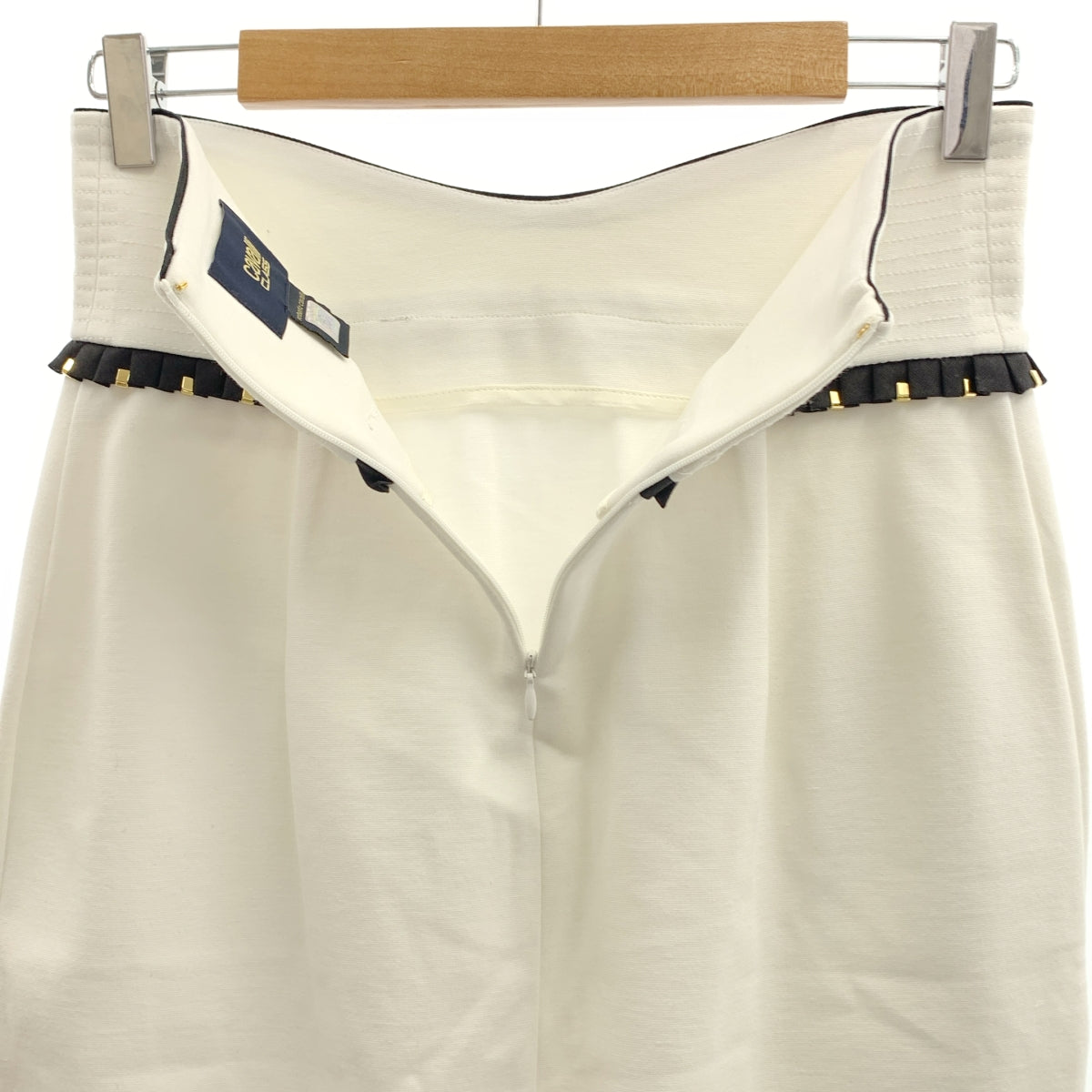 Roberto Cavalli | 荷葉邊標誌牌後拉鍊半身裙 | 尺寸 42 |