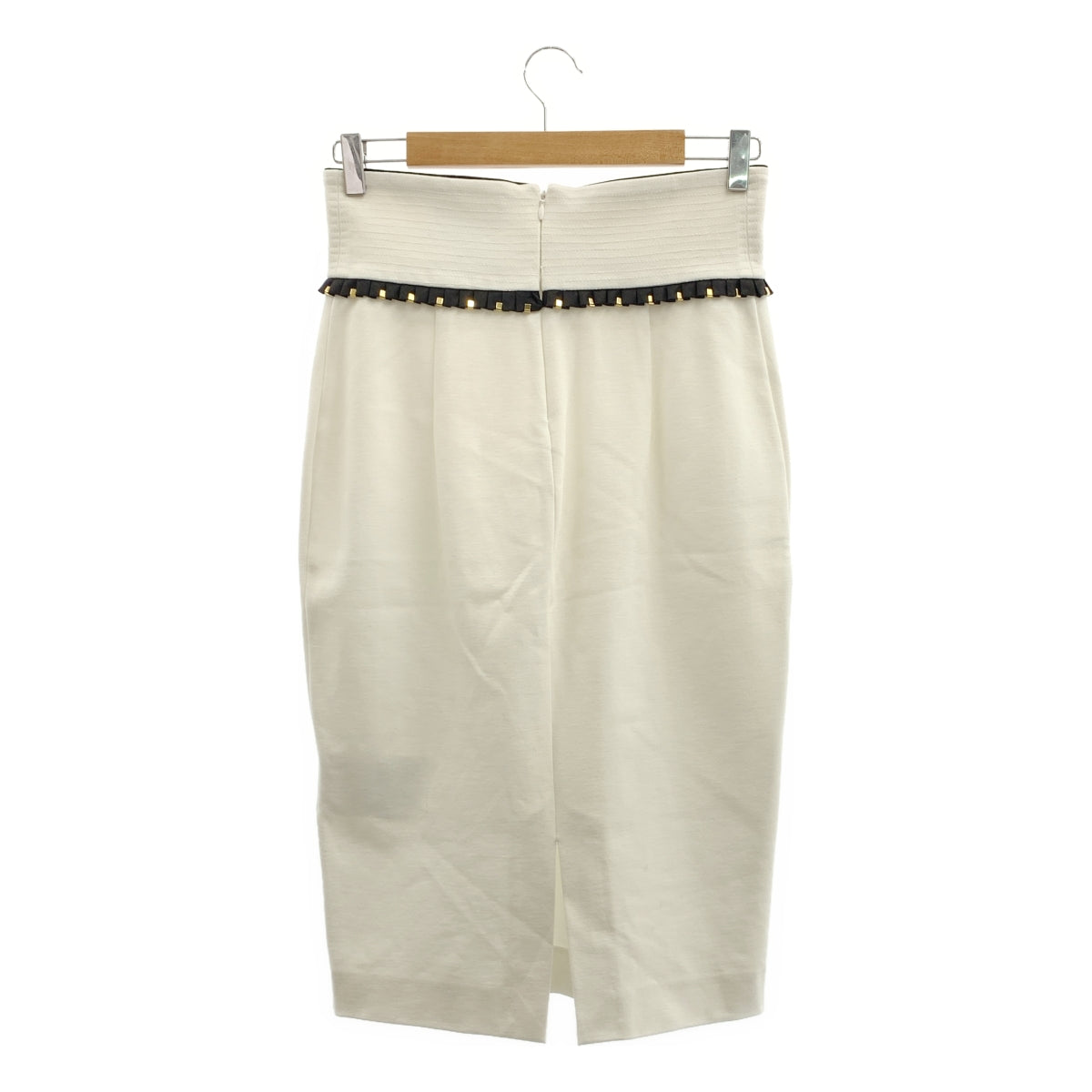 Roberto Cavalli | 荷葉邊標誌牌後拉鍊半身裙 | 尺寸 42 |