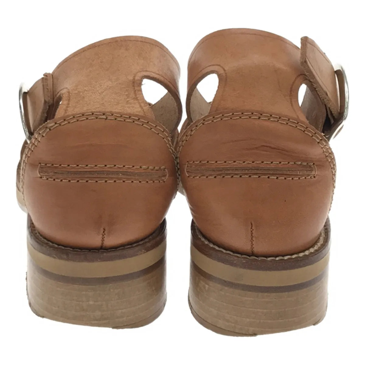 Acne / 여드름 | 가죽 술 스트랩 샌들 | 35 | 베이지 | 여성