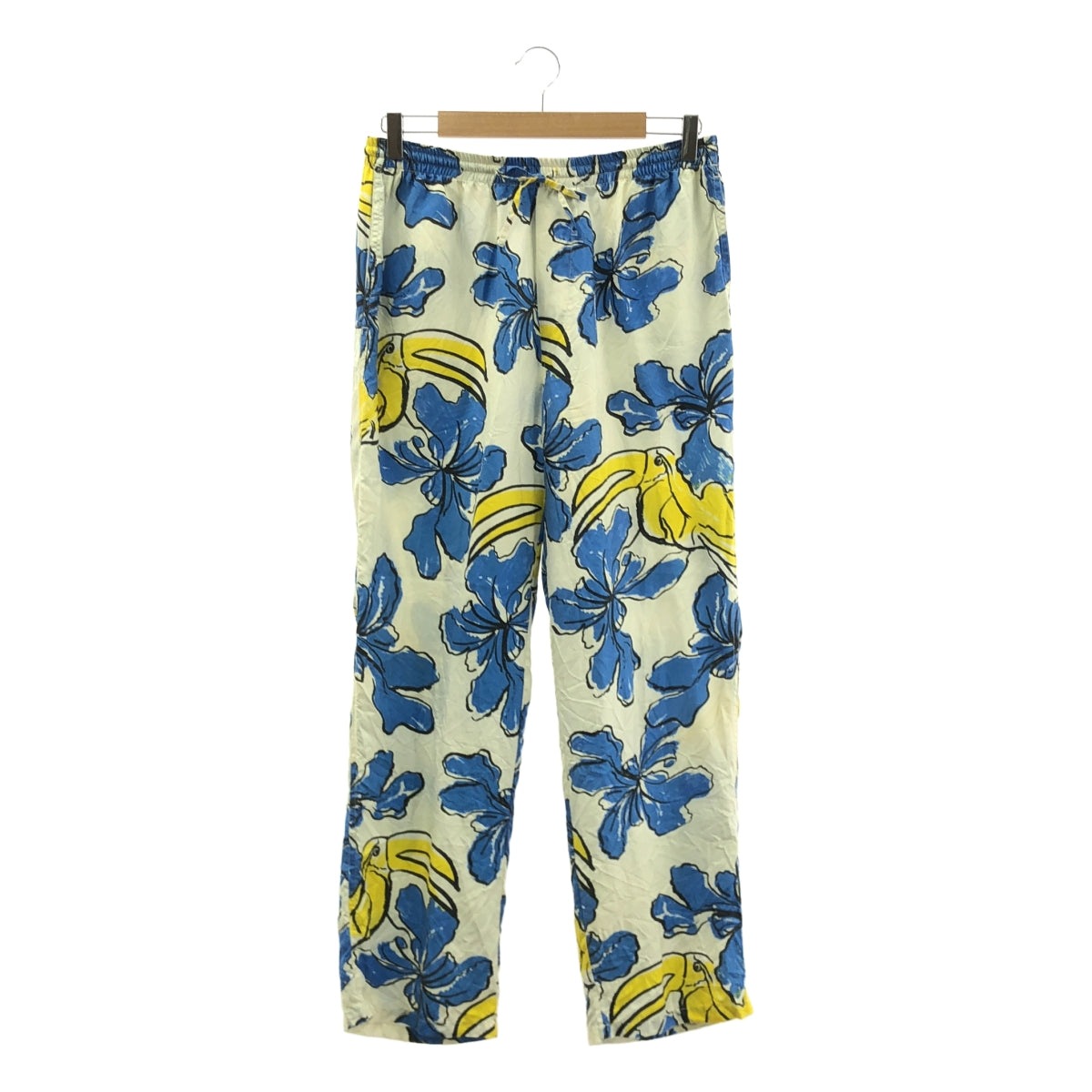 BANANATIME / バナナタイム | シルク 総柄 イージーパンツ | S | マルチカラー | レディース