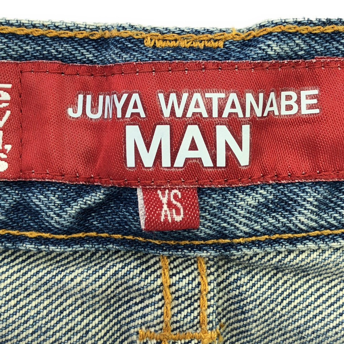 【미품】 JUNYA WATANABE MAN / 준야와타나베만 | × LEVI'S × Keith Haring 데님 팬츠 | XS | 인디고 | 남성