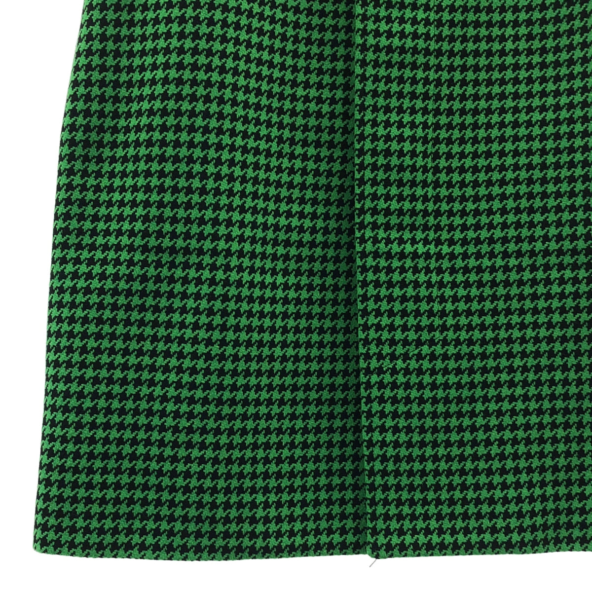 【新品】  BALENCIAGA / バレンシアガ | 千鳥格子 ウール ロングスカート | 34 | グリーン / ブラック | レディース