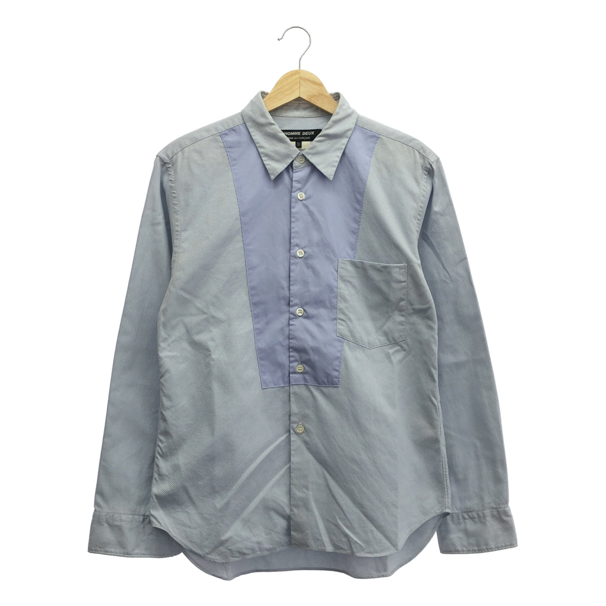 COMME des GARÇONS HOMME DEUX | 男士2017 秋冬 |棉質長袖襯衫 | XS |淺藍色 |男士