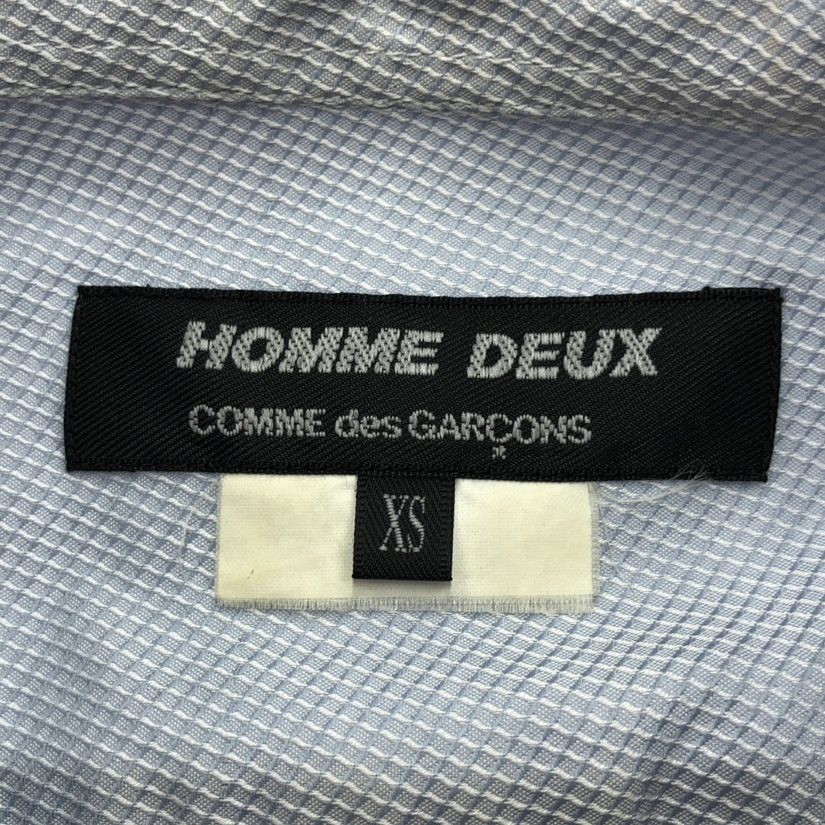 COMME des GARÇONS HOMME DEUX | 男士2017 秋冬 |棉質長袖襯衫 | XS |淺藍色 |男士