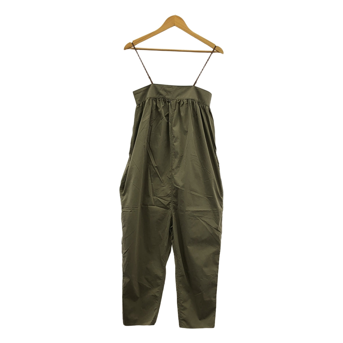 TENNE HANDCRAFTED MODERN / テンハンドクラフテッドモダン | shirring all in one シャーリング オールインワン | F | カーキ | レディース