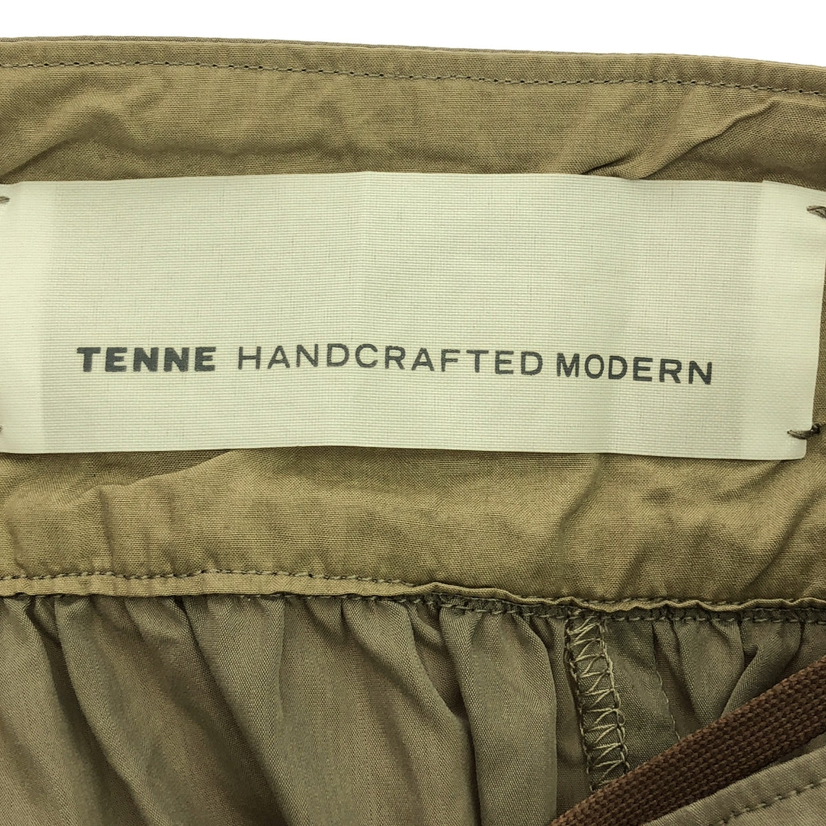 TENNE HANDCRAFTED MODERN / テンハンドクラフテッドモダン | shirring all in one シャーリング オールインワン | F | カーキ | レディース