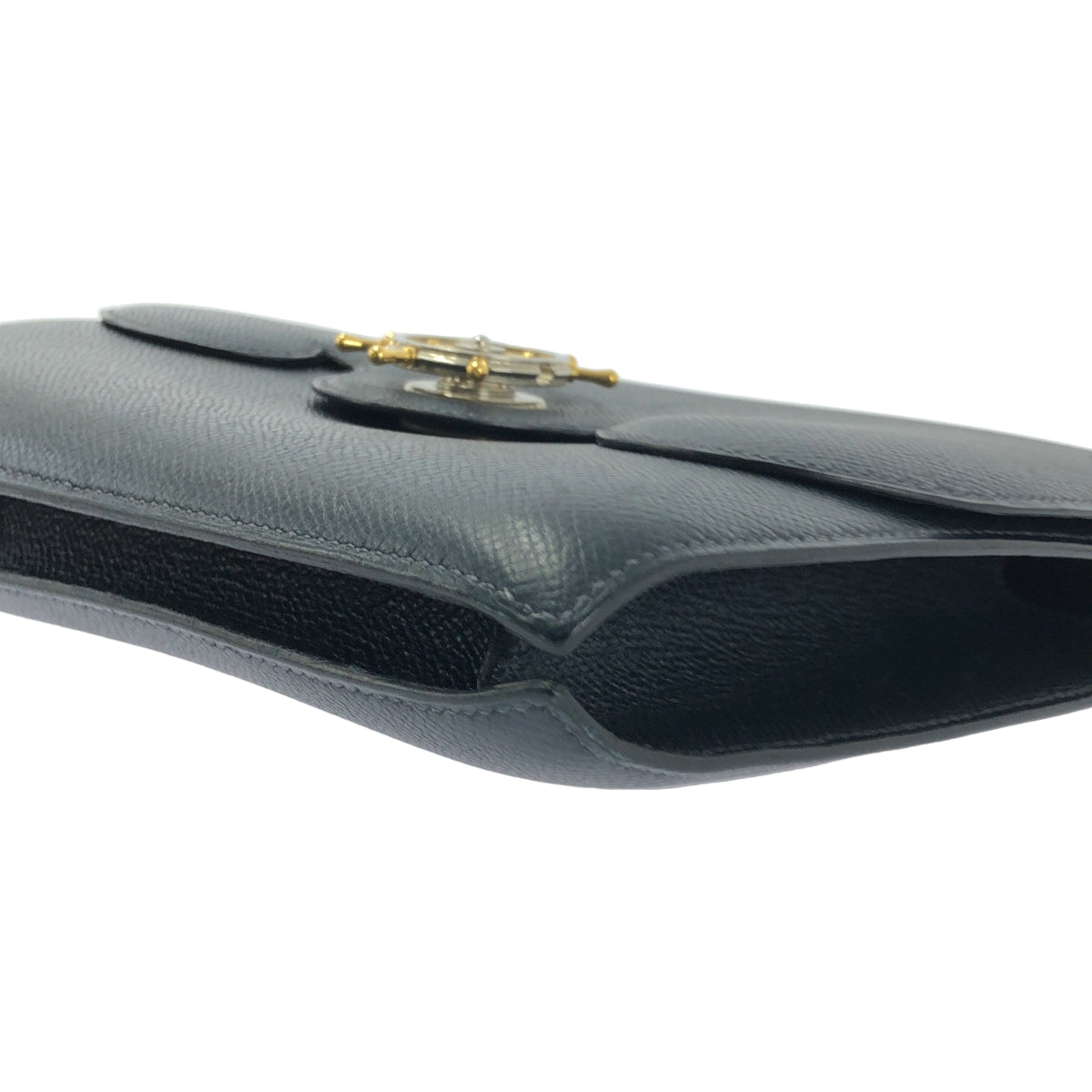 HERMES / エルメス | 1990s | フリーゲート クシュベル ゴールド×シルバー金具 ハンドバッグ | ネイビー | レディース