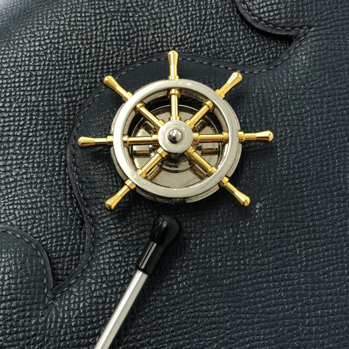 愛馬仕 | 90年代 | Freegate Couchvel 手提包，配金銀金屬配件 | 海軍藍 | 女款