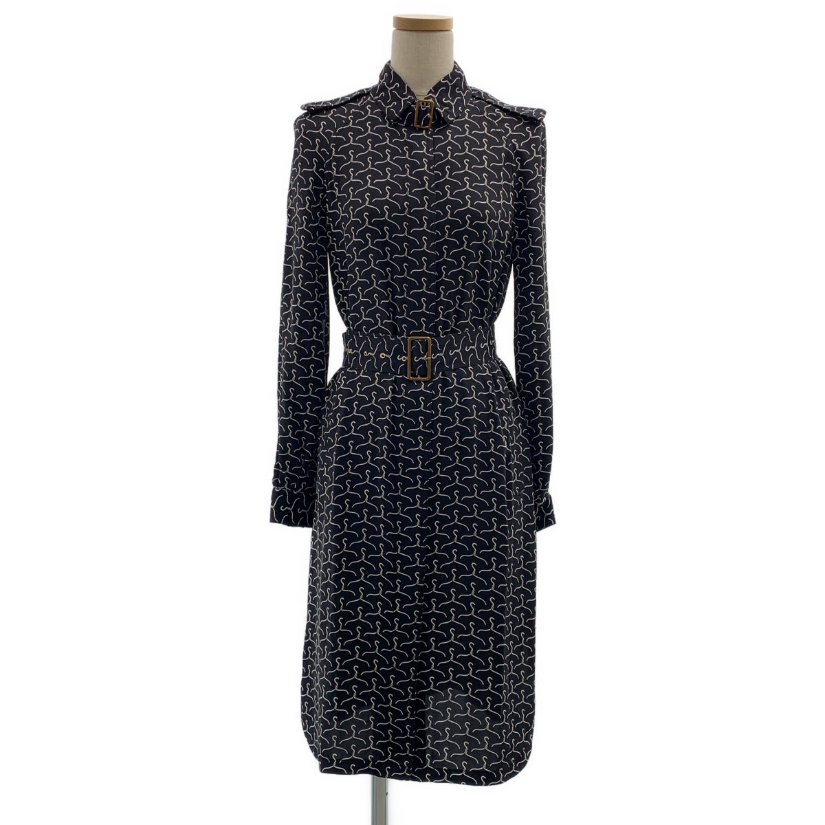 DIANE VON FURSTENBERG / ダイアンフォンファステンバーグ | シルク 総柄 ベルテッド ドレス ワンピース | 2 | レディース