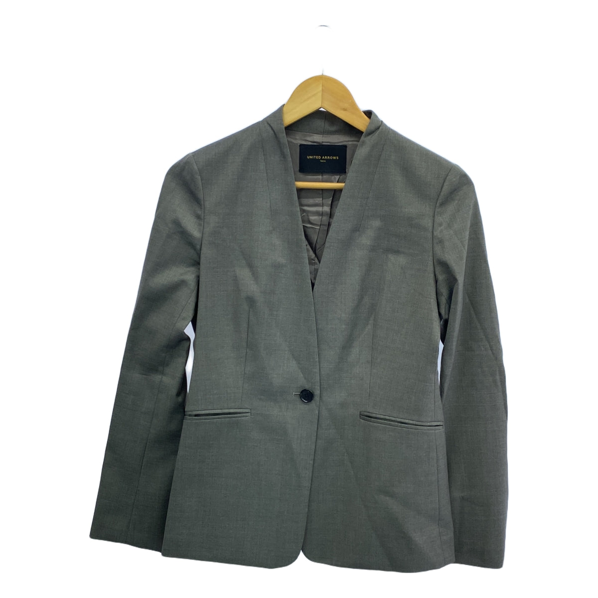 UNITED ARROWS / ユナイテッドアローズ | CANONICO ノーラペルジャケット | 38 | グレー | レディース