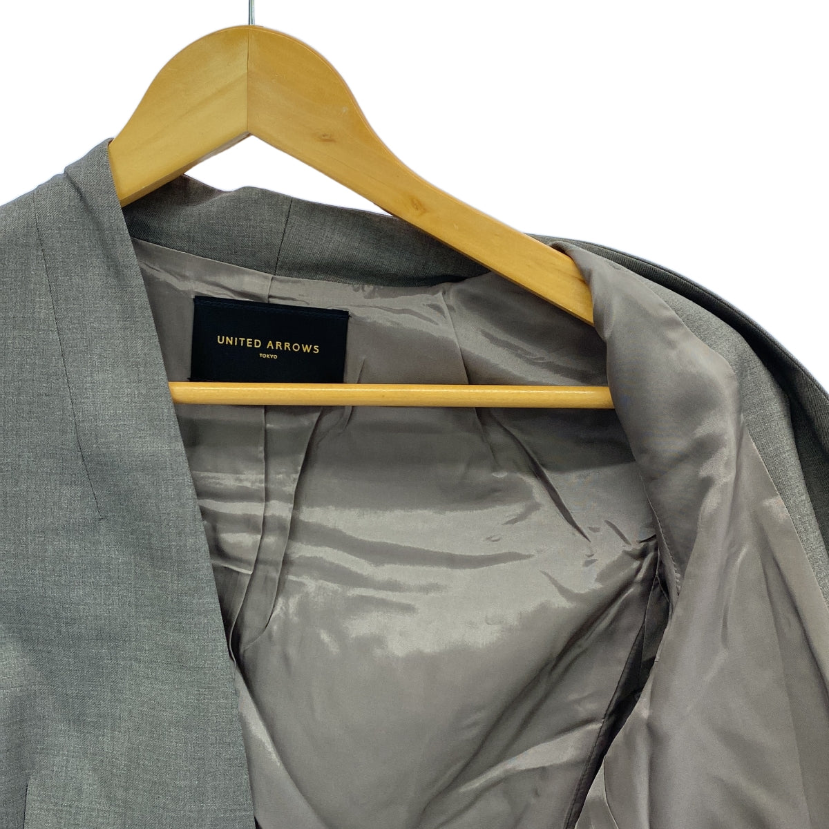UNITED ARROWS / ユナイテッドアローズ | CANONICO ノーラペルジャケット | 38 | グレー | レディース