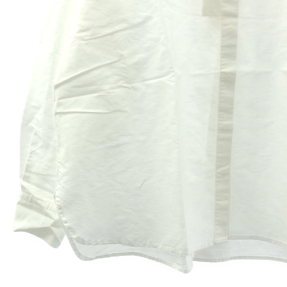 【新品】  Hands of creation / ハンズオブクリエイション | 強撚クラシック バイオスラブ チビフリルシャツ | F | ホワイト | レディース