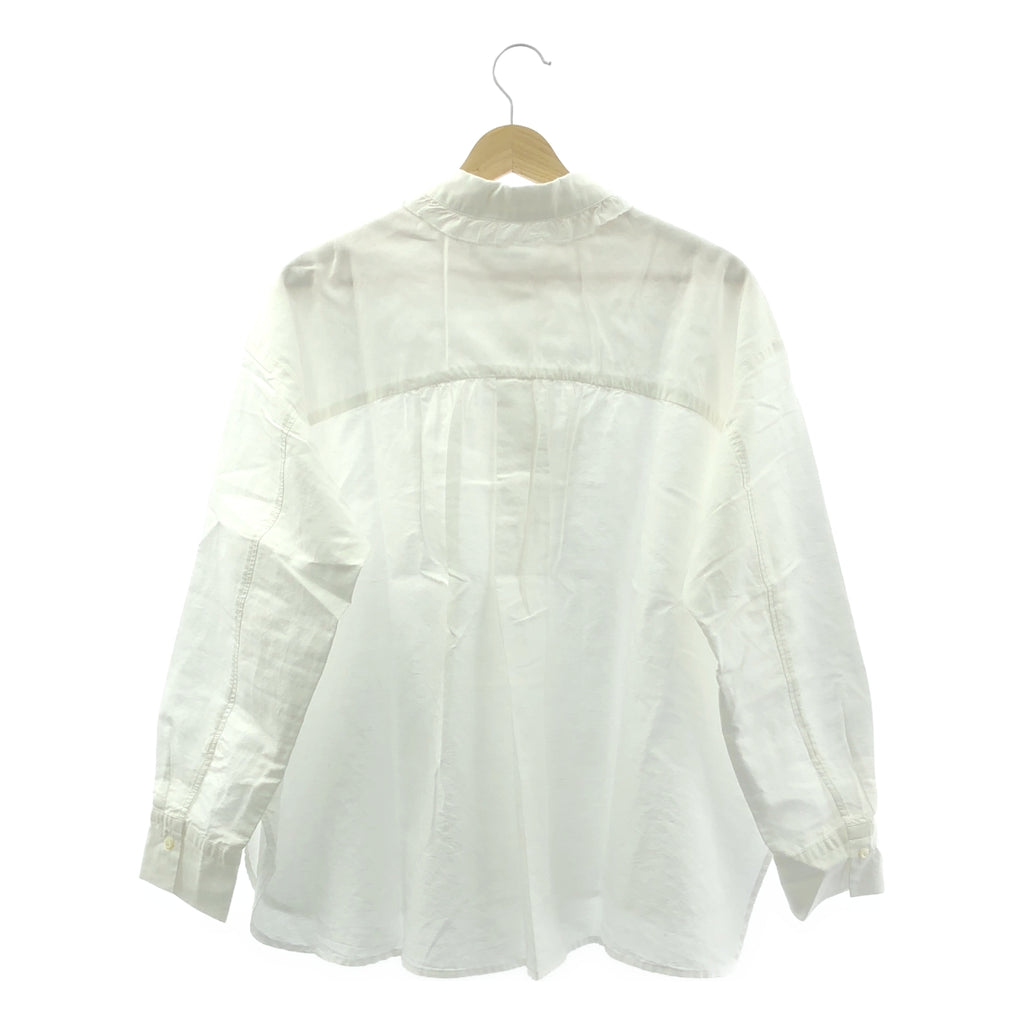 【新品】  Hands of creation / ハンズオブクリエイション | 強撚クラシック バイオスラブ チビフリルシャツ | F | ホワイト | レディース