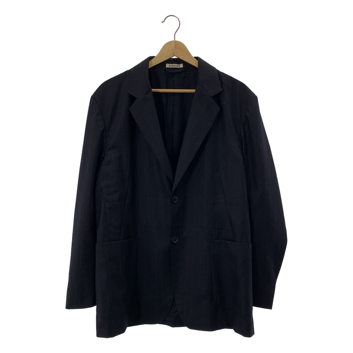 AURALEE / オーラリー | WOOL FULLING FLANNEL STRIPE JACKET ストライプ ジャケット | L | メンズ