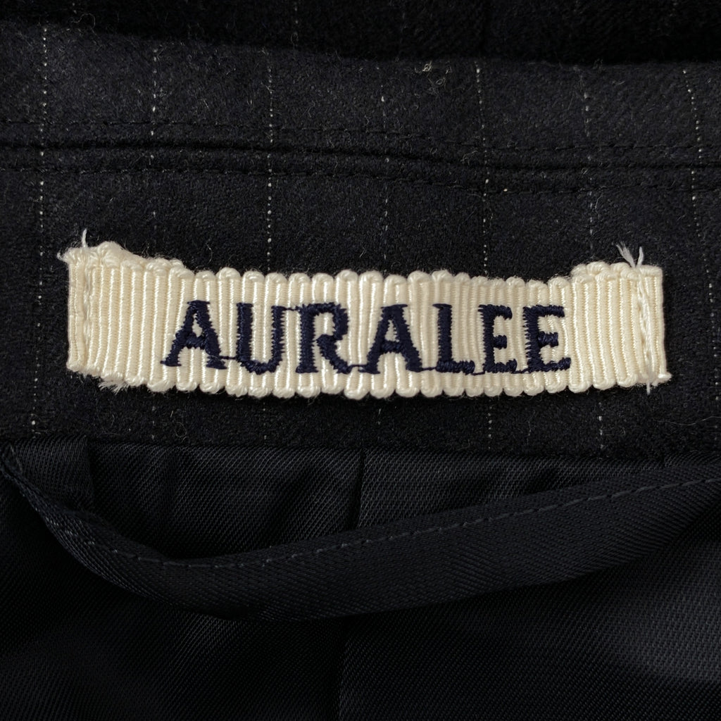 AURALEE | 羊毛縮絨法蘭絨條紋外套 | L 碼 | 男款