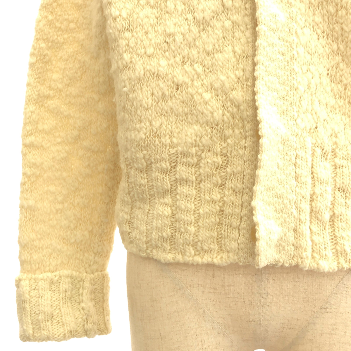 AURALEE | wool slub knit short cardigan | 2 | Women's