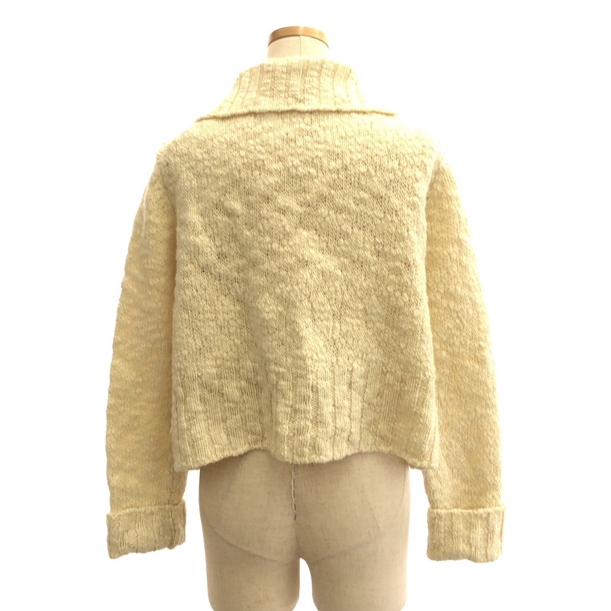 AURALEE | wool slub knit short cardigan | 2 | Women's