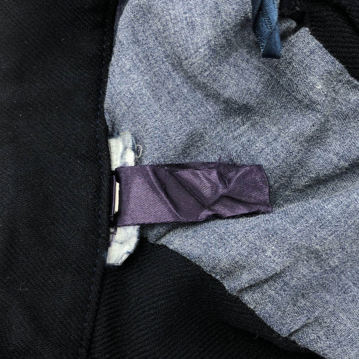 COMME des GARCONS / コムデギャルソン | 2010AW | ポリエステル縮絨 製品染め スリットスカート | XS | ネイビー | レディース