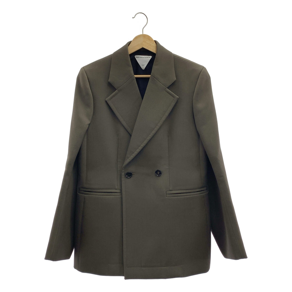 BOTTEGA VENETA / ボッテガヴェネタ | ウール ダブルブレスト テーラードジャケット | 36 | グレー | レディース