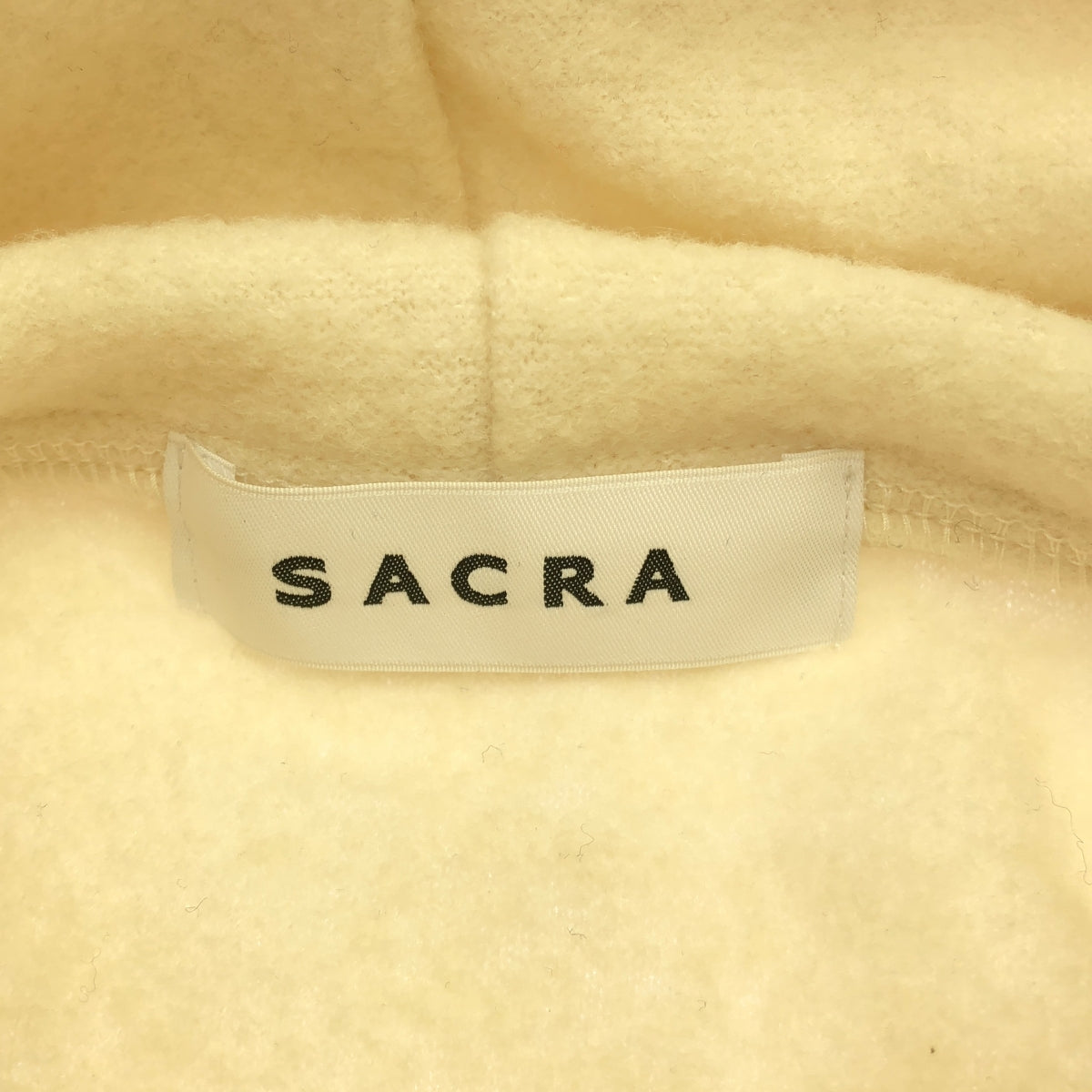 SACRA | Ring Milled Wool Hoodie | 38 | Off White | Women's