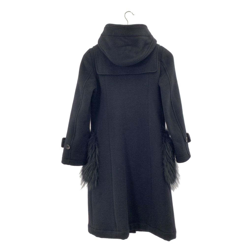 BORDERS at BALCONY / 국경 앳 발코니 | 울 캐시미어 퀼팅 안감 더플 코트 | 36 | 블랙 | 여성