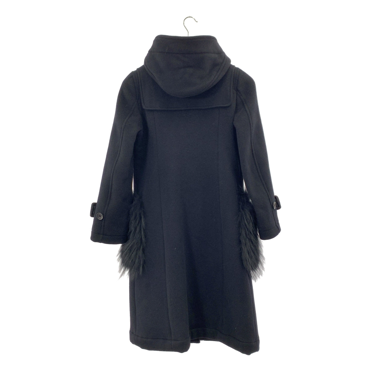 BORDERS at BALCONY / ボーダーズアットバルコニー | ウール カシミヤ キルティング裏地 ダッフルコート | 36 | ブラック | レディース