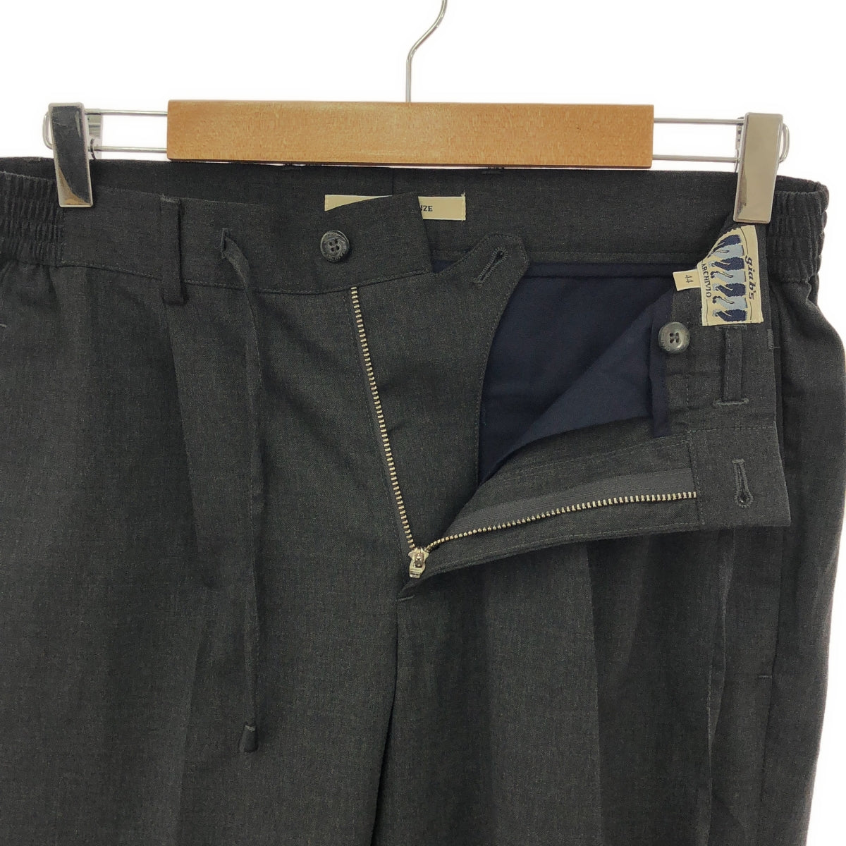 giabsarchivio / giabsarchivio | MASACCIO TYPE A2 Wool Stretch Tuck Easy Pants | 44 | Grey | Men's