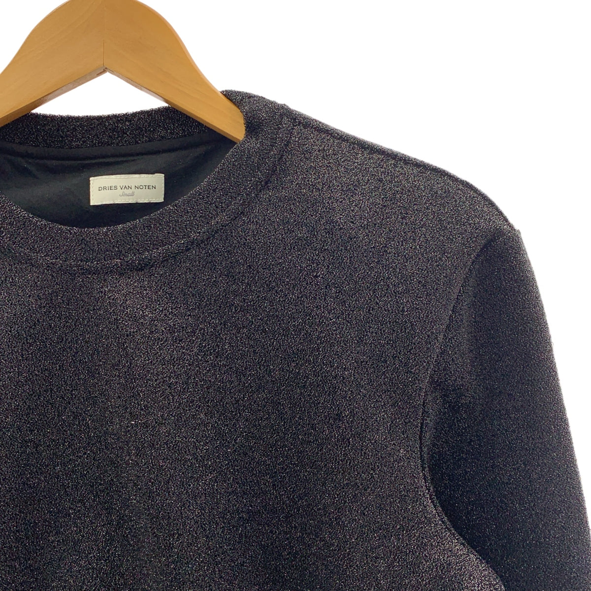 DRIES VAN NOTEN / 드리스 반 노텐 | 2022AW | HALTOS 파워 숄더 반짝이 트레이너 탑스 | S |