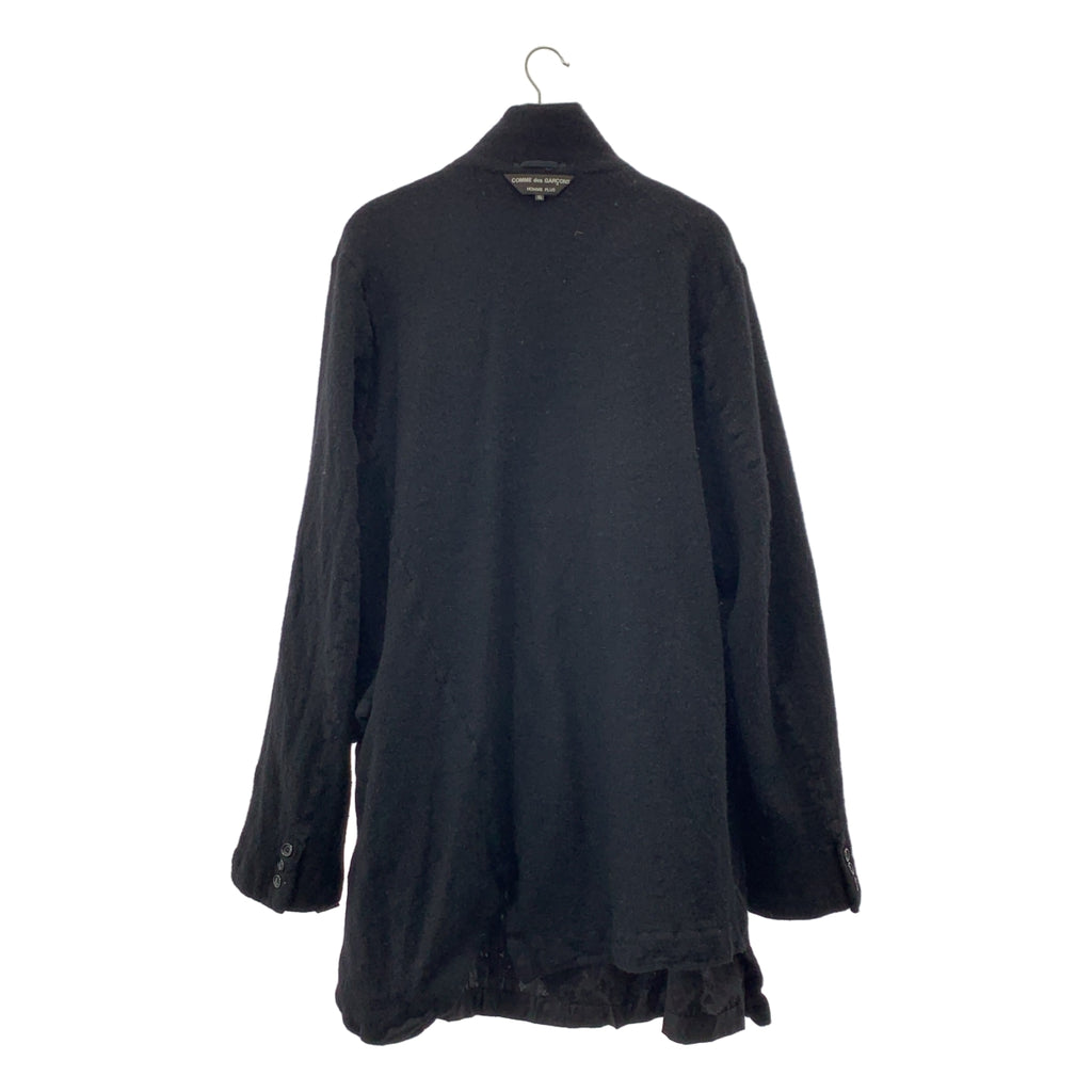 COMME des GARCONS HOMME PLUS / コムデギャルソンオムプリュス | 2021AW | ウール縮絨 レオパード柄 リバーシブル ねじれ ロングジャケット | XL | メンズ