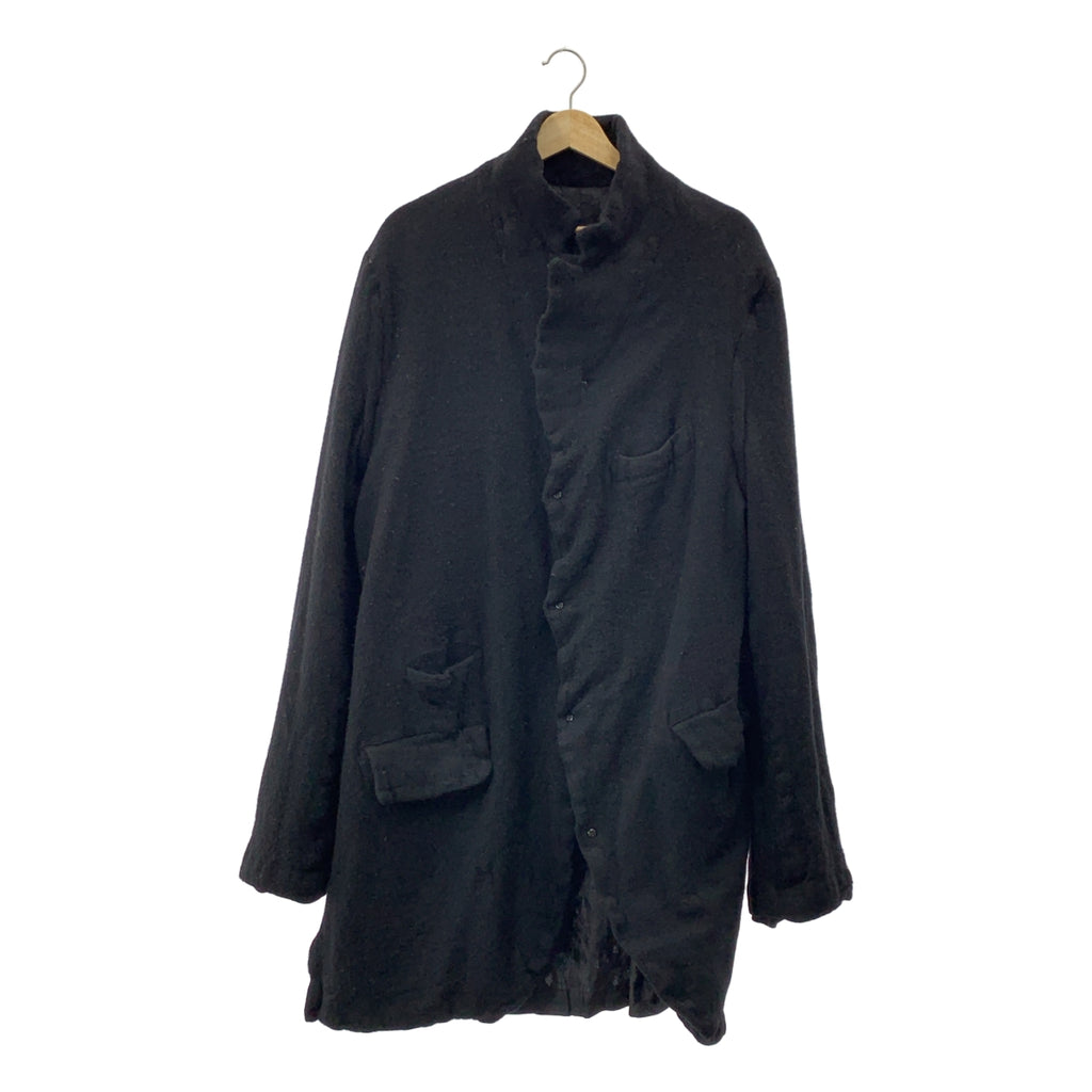 COMME des GARCONS HOMME PLUS / コムデギャルソンオムプリュス | 2021AW | ウール縮絨 レオパード柄 リバーシブル ねじれ ロングジャケット | XL | メンズ