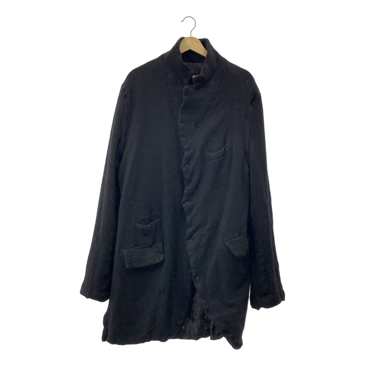 COMME des GARÇONS HOMME PLUS | 2021 秋冬 |羊毛縮水豹紋雙面扭紋長夾克| SHOPBOP XL |男士