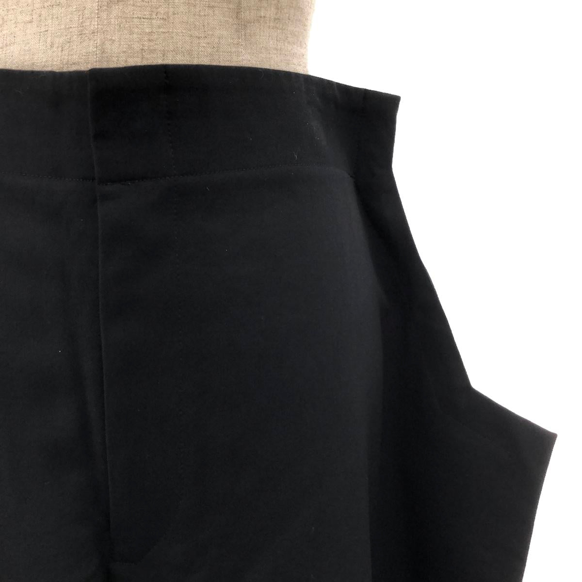 COMME des GARCONS / 컴데 갤슨 | 2012AW | 2 차원 개버딘 와이드 팬츠 | XS | 블랙 | 여성