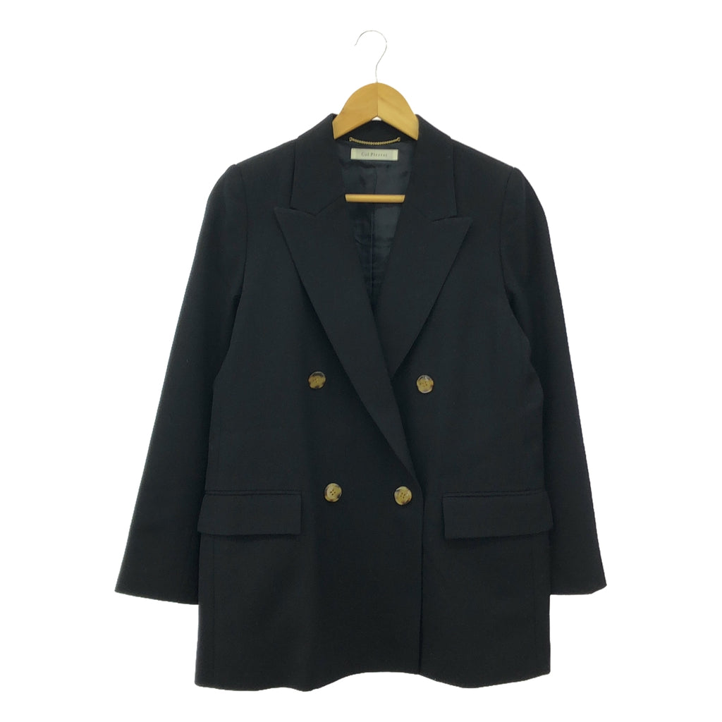 【美品】  MUSE de Deuxieme Classe / ミューズドゥーズィーエムクラス | 2022AW | 【 Col Pierrot / コルピエロ 】OVER ジャケット / 総裏地 | 38 | ダークネイビー | レディース