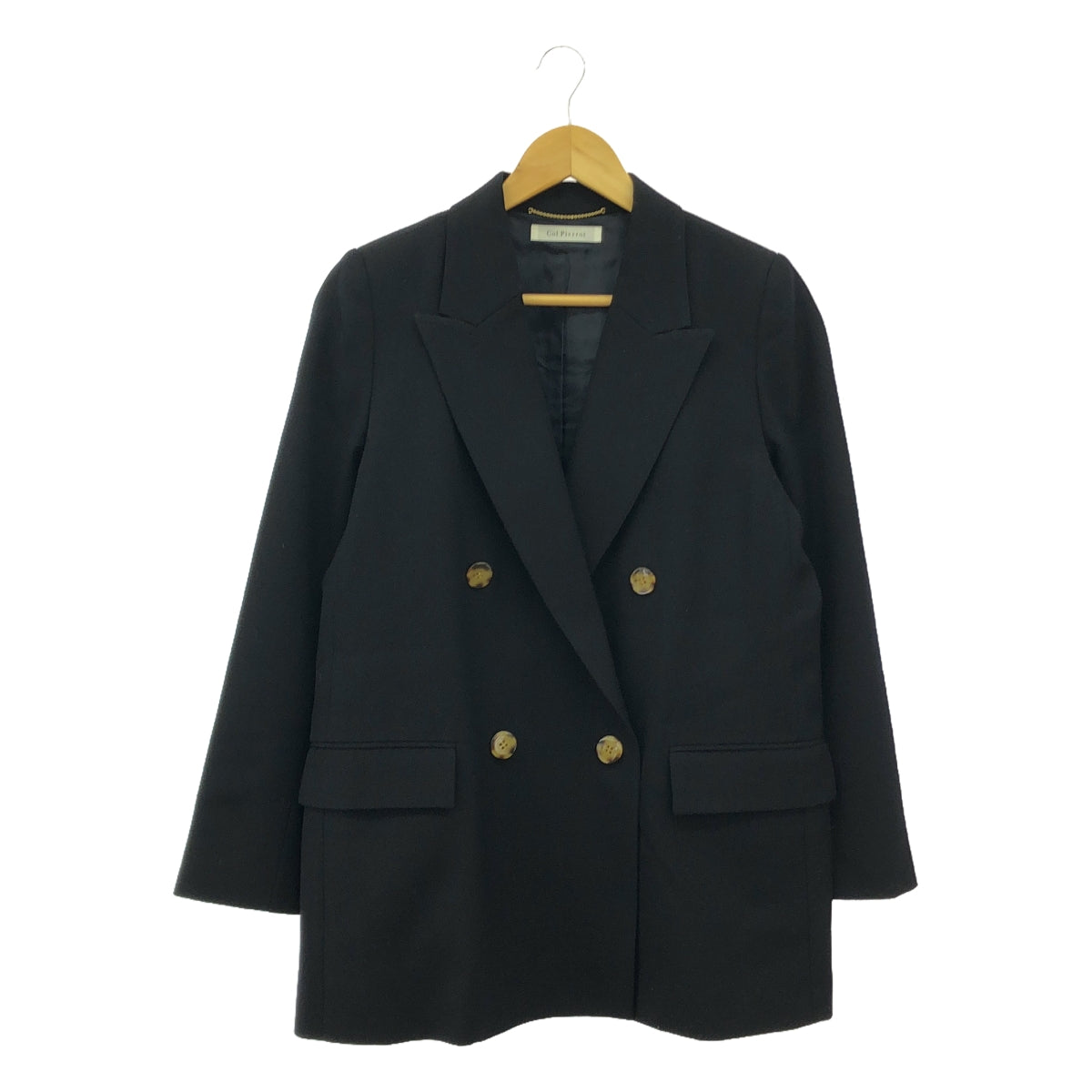 【美品】  MUSE de Deuxieme Classe / ミューズドゥーズィーエムクラス | 2022AW | 【 Col Pierrot / コルピエロ 】OVER ジャケット / 総裏地 | 38 | ダークネイビー | レディース